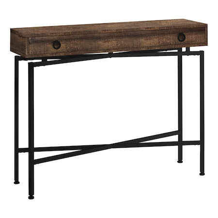 Monarch Specialties Accent Table - 42"L / Brown Reclaimed Wood/ Black Console I 3453